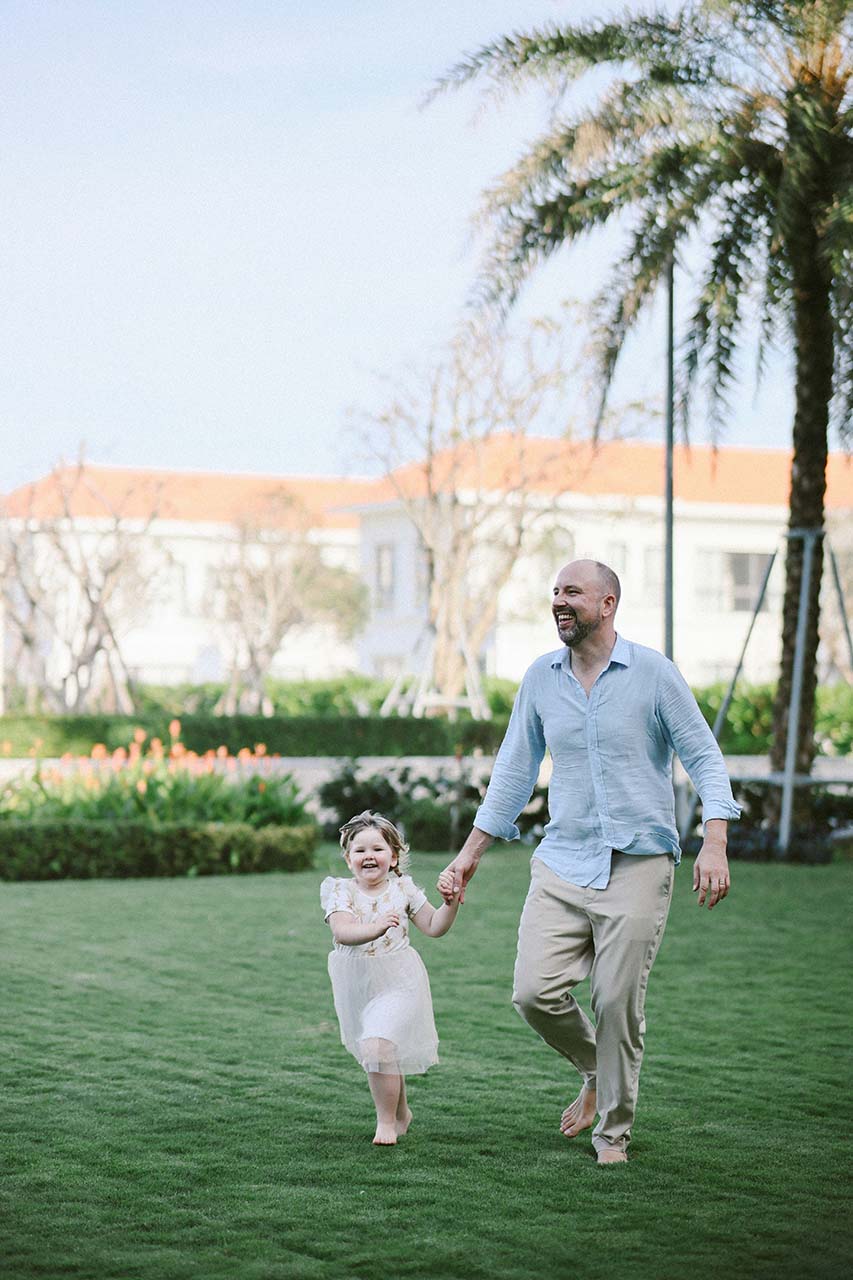 Family spending time together outdoors